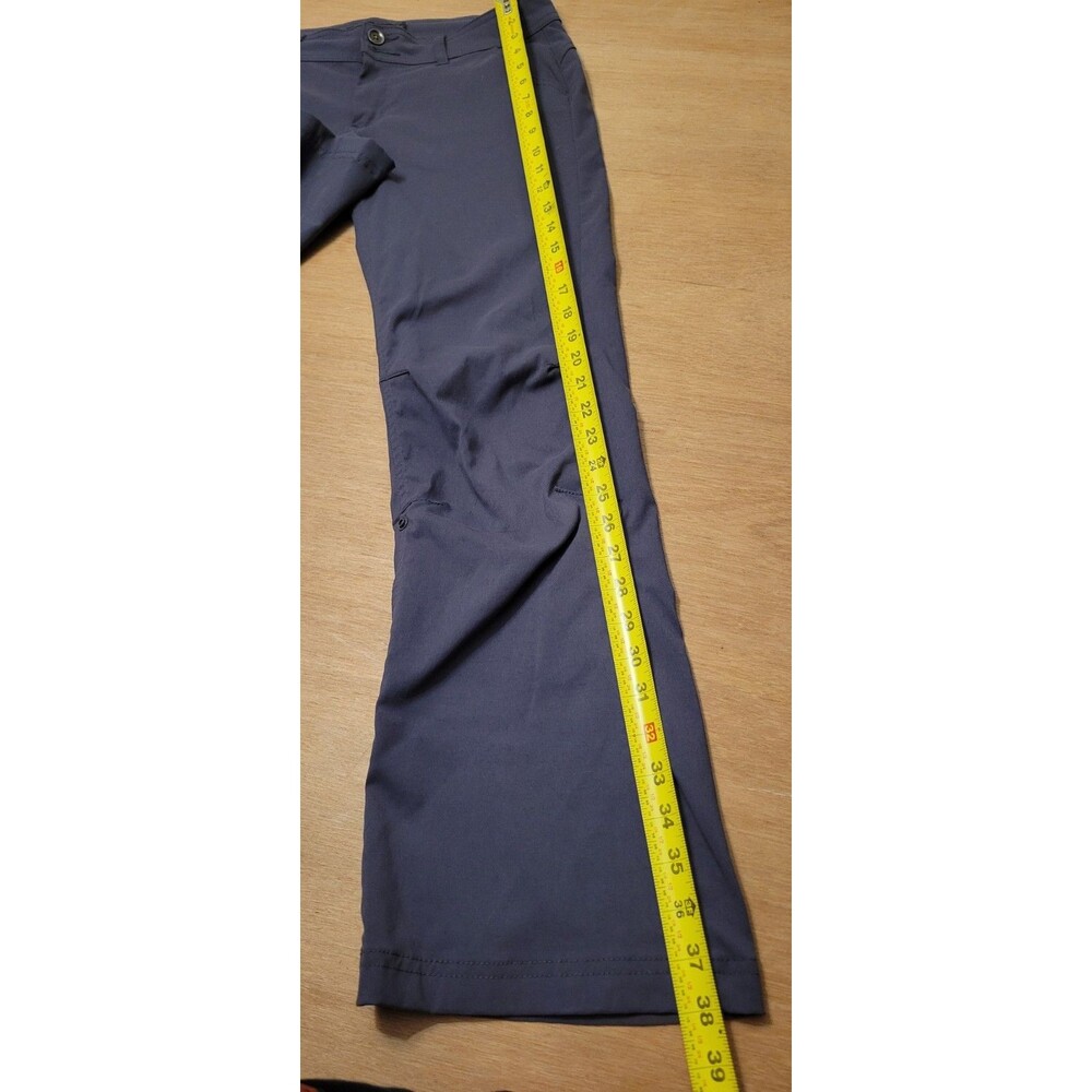 PrAna Pants Womens 10 Gray Halle Hiking Stretch Nylon Roll Up Outdoor Travel Tab - Picture 13 of 16